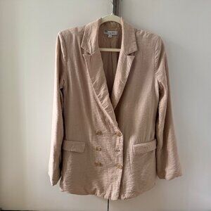 Love, Whit  by Whitney Port Doubled Breasted Beige Blazer (Size 0)